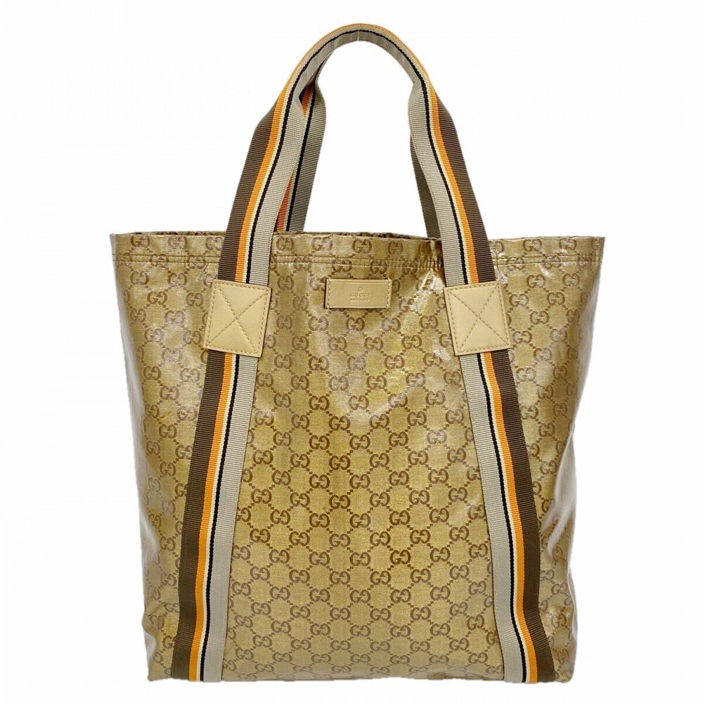 Gucci Tote Bag GG Crystal Canvas Gold